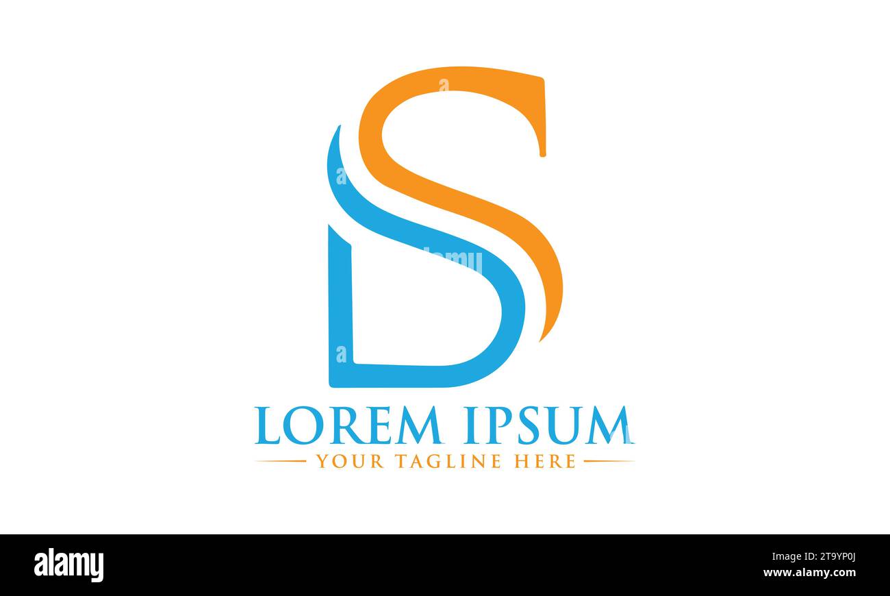 DS-Logo-Design Kreatives und modernes Logo-Design Stock Vektor