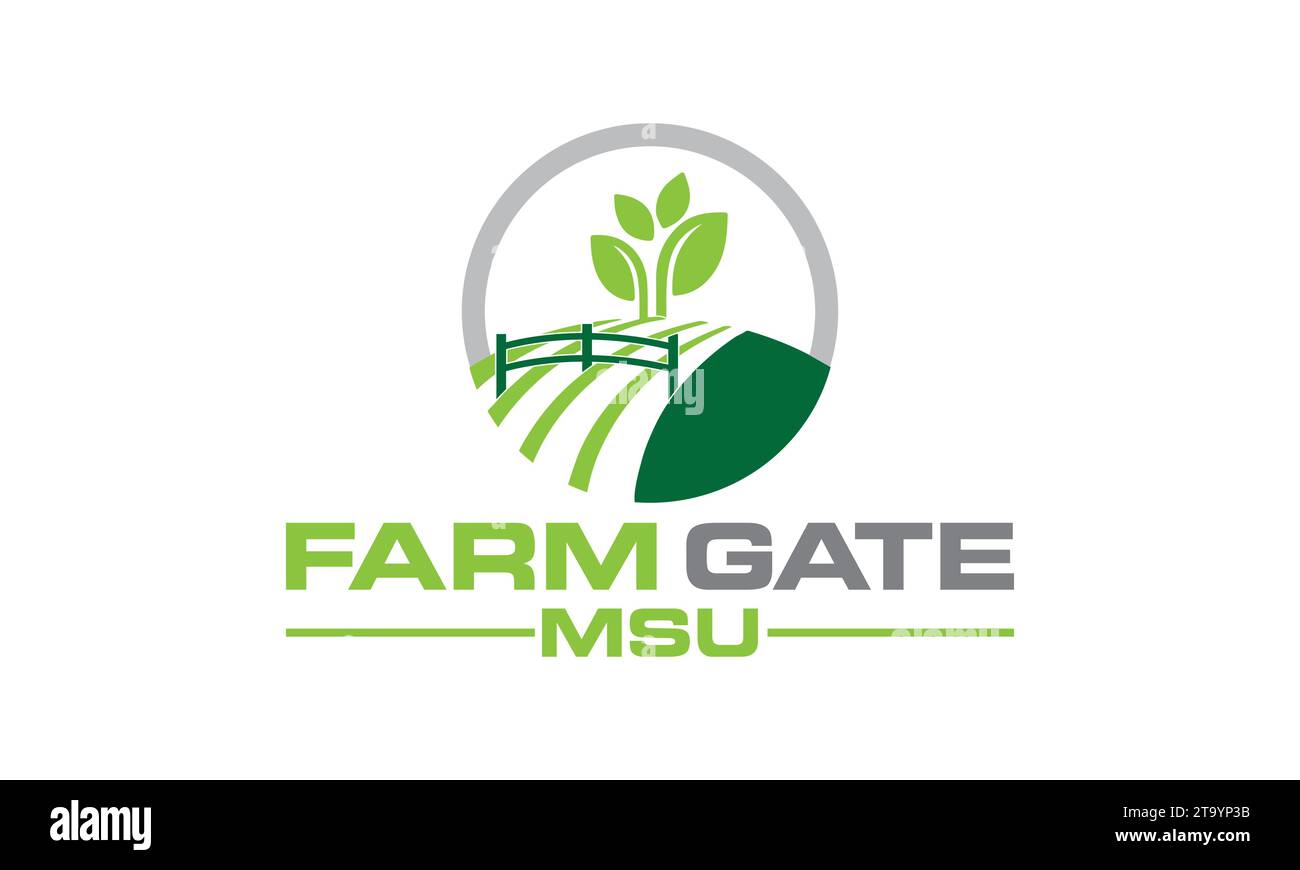 Farm-Logo-Design Modernes Logo-Design Stock Vektor