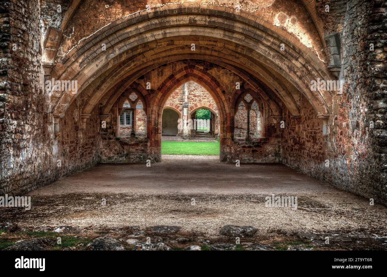 Cleeve Abbey Undercroft Stockfoto