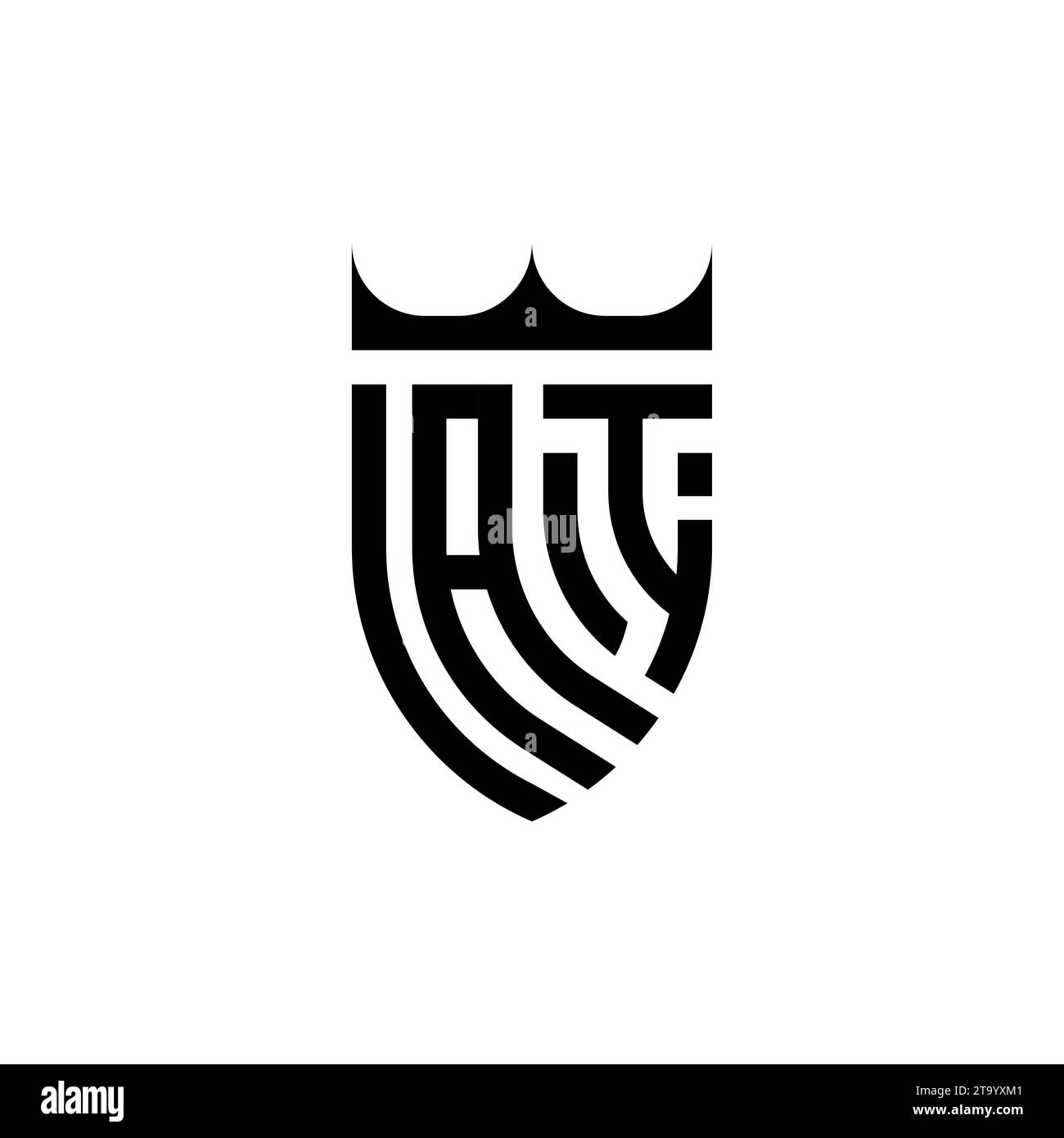 AI Luxury Initial-Logo-Buchstaben in hochwertigem, professionellem Design, das gut ausdruckt Stock Vektor
