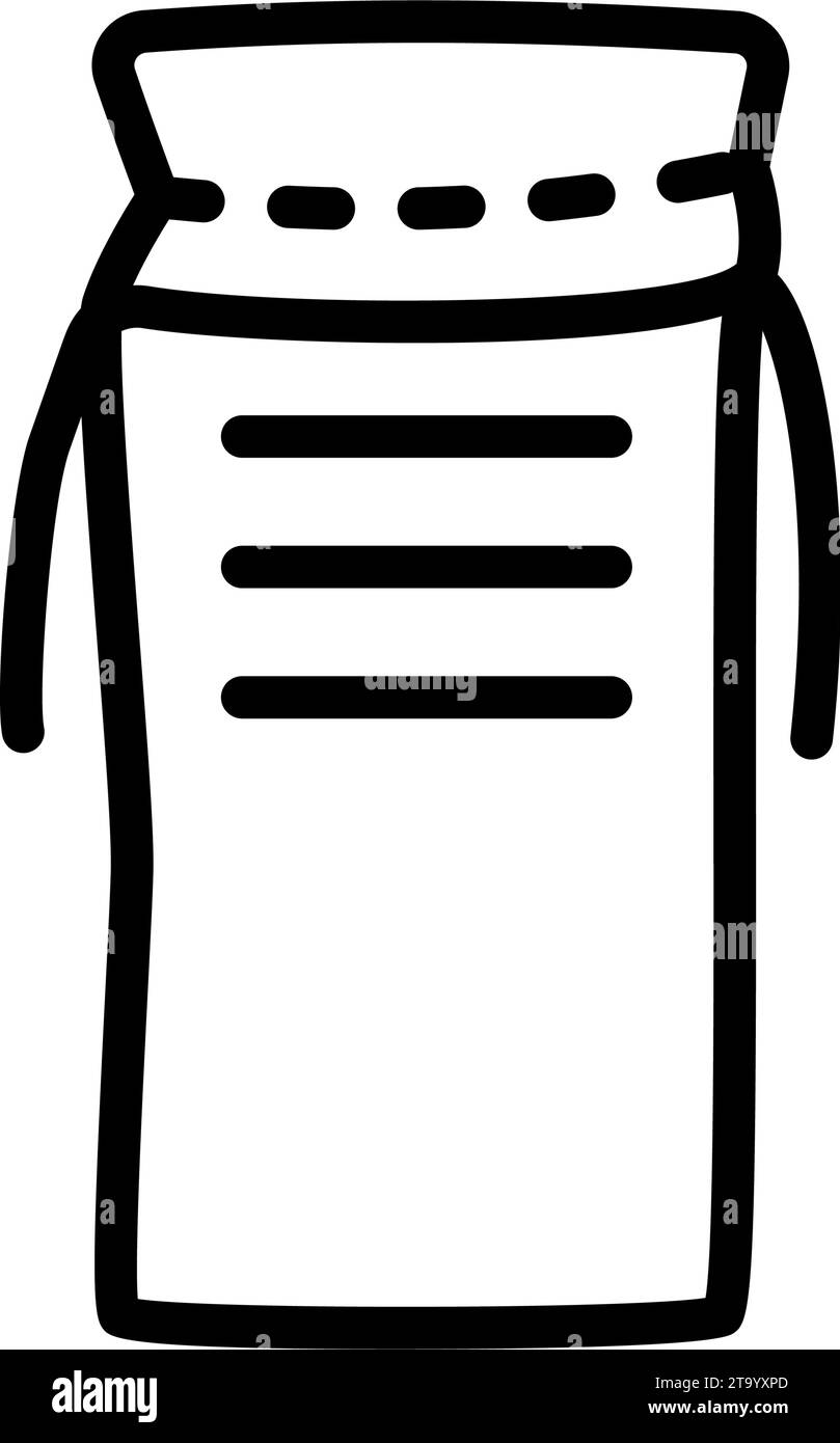 Umrisssymbol für die Verpackung von Baumwollpads. Lineares Schild für mobiles Konzept und Webdesign. Baumwollscheiben einfaches Linienvektorsymbol. Symbol, Logo Illustrati Stock Vektor