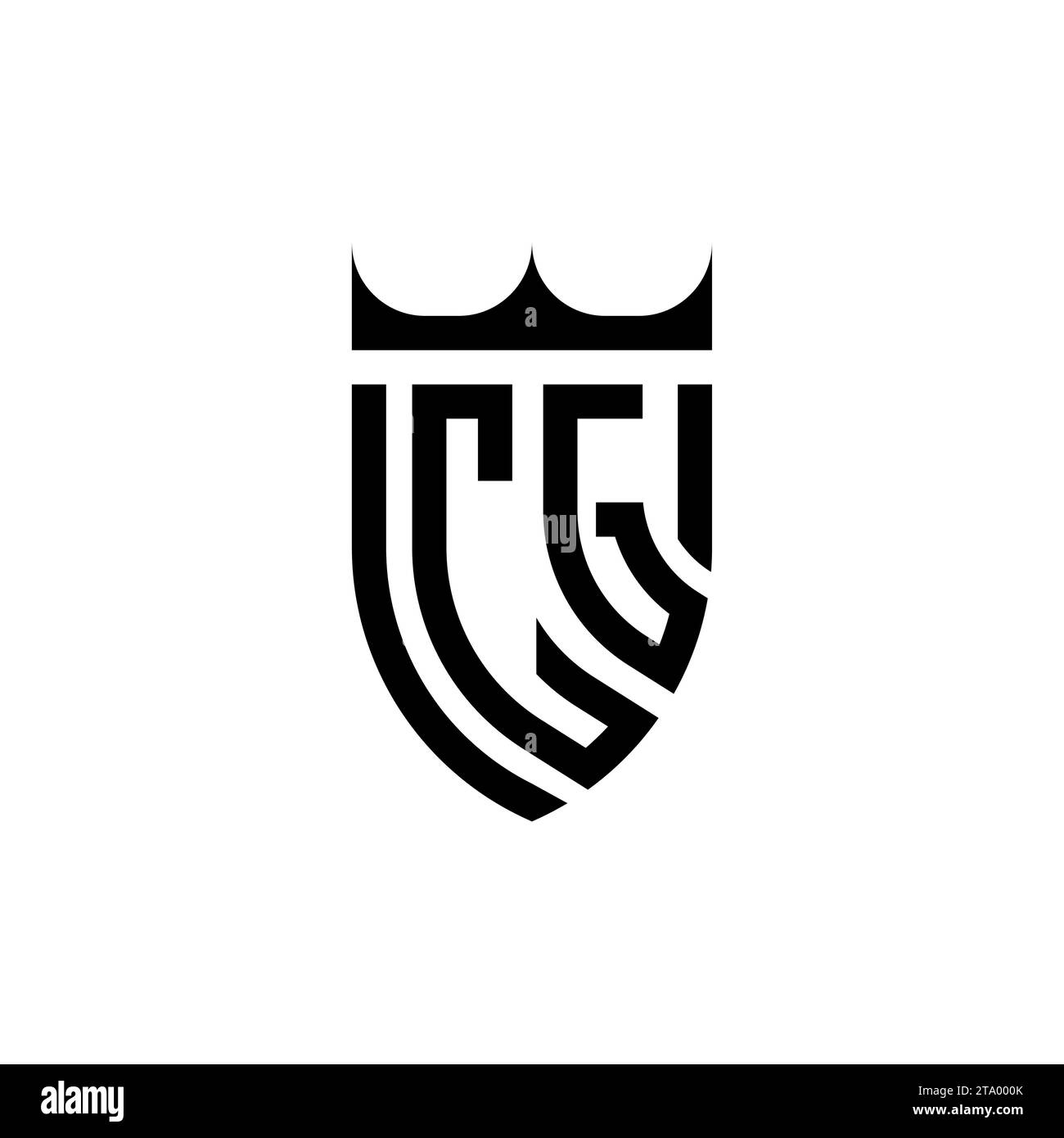 CG Luxury Initial-Logobuchstaben in hochwertigem, professionellem Design, das gut ausdruckt Stock Vektor