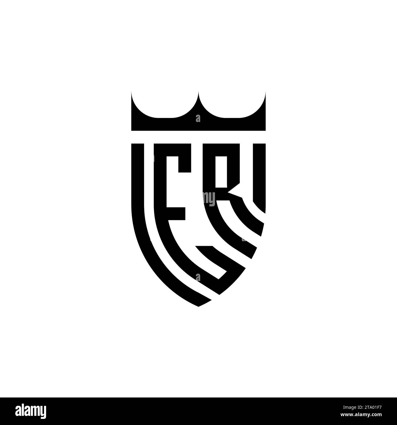 ER luxuriöse Initial-Logobuchstaben in hochwertigem, professionellem Design, das gut ausdruckt Stock Vektor