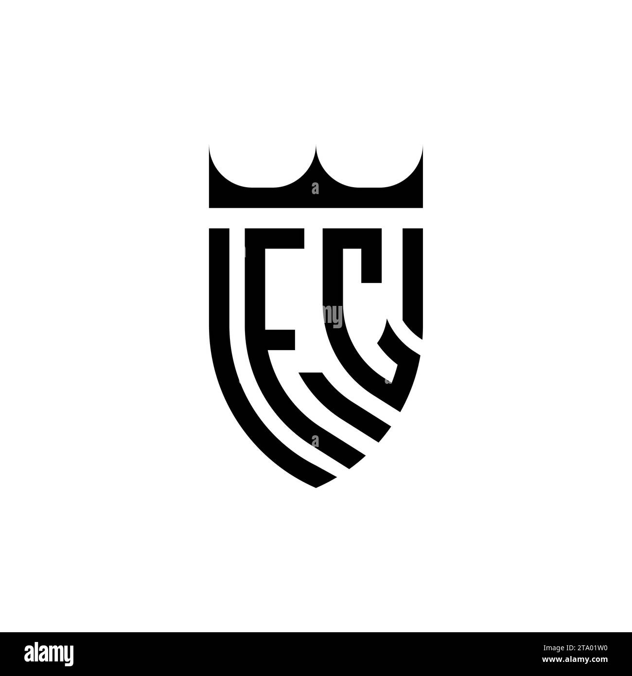 FC Luxury Initial-Logobuchstaben in hochwertigem, professionellem Design, das gut ausdruckt Stock Vektor