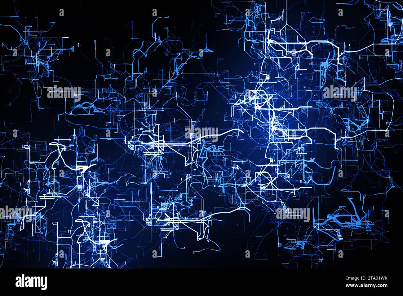 Abstrakte digitale vertikale und horizontale elektrische blaue Linien Hintergrundbewegung, Technologiekonzept Stockfoto