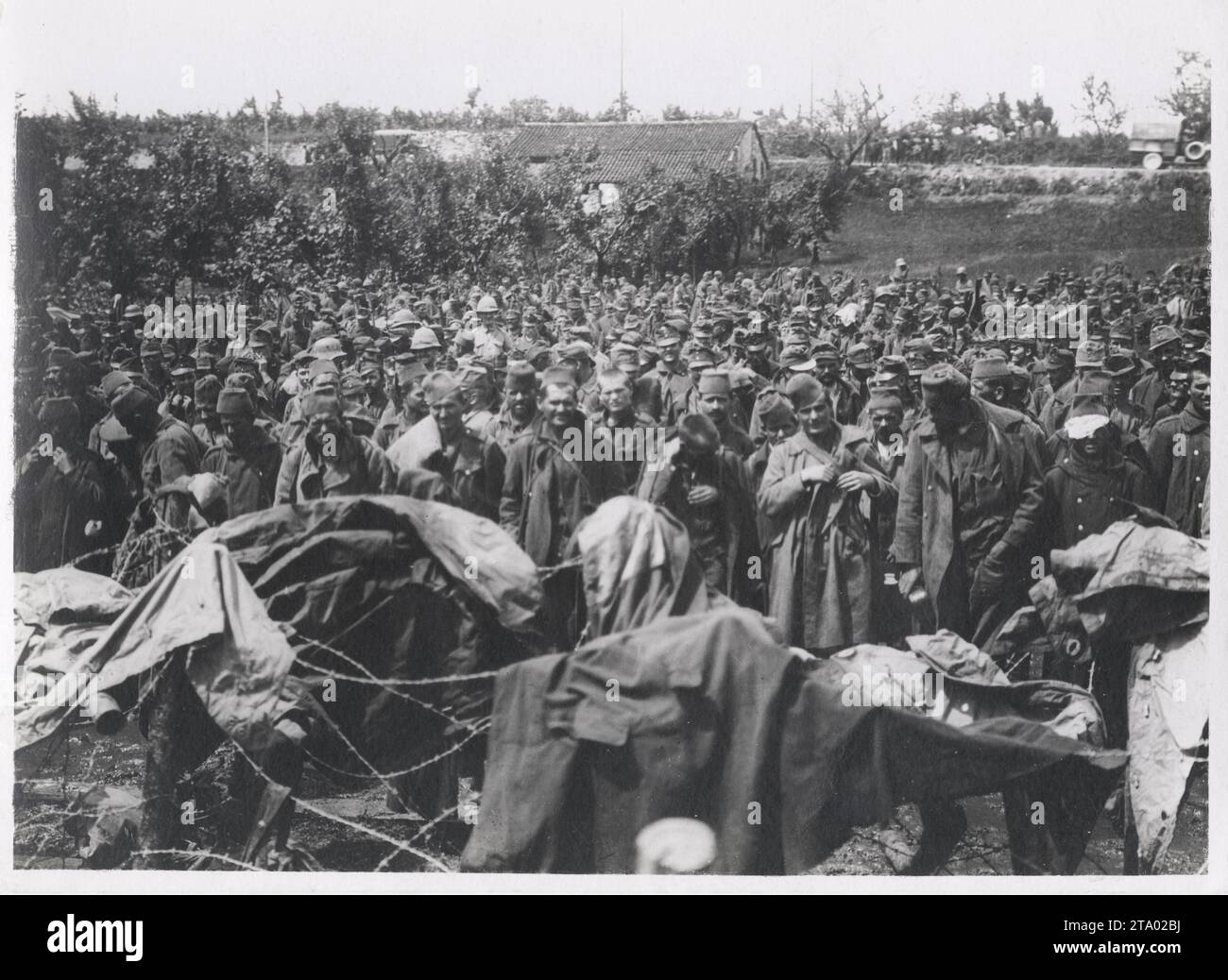 1. Weltkrieg: Gefangene von den Briten in Italien gefangen genommen Stockfoto