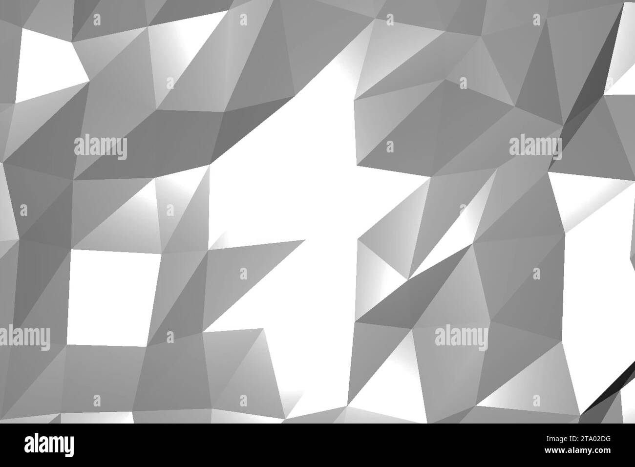 Abstrakte digitale geometrische Form weißer Hintergrund, moderner Stil Stockfoto