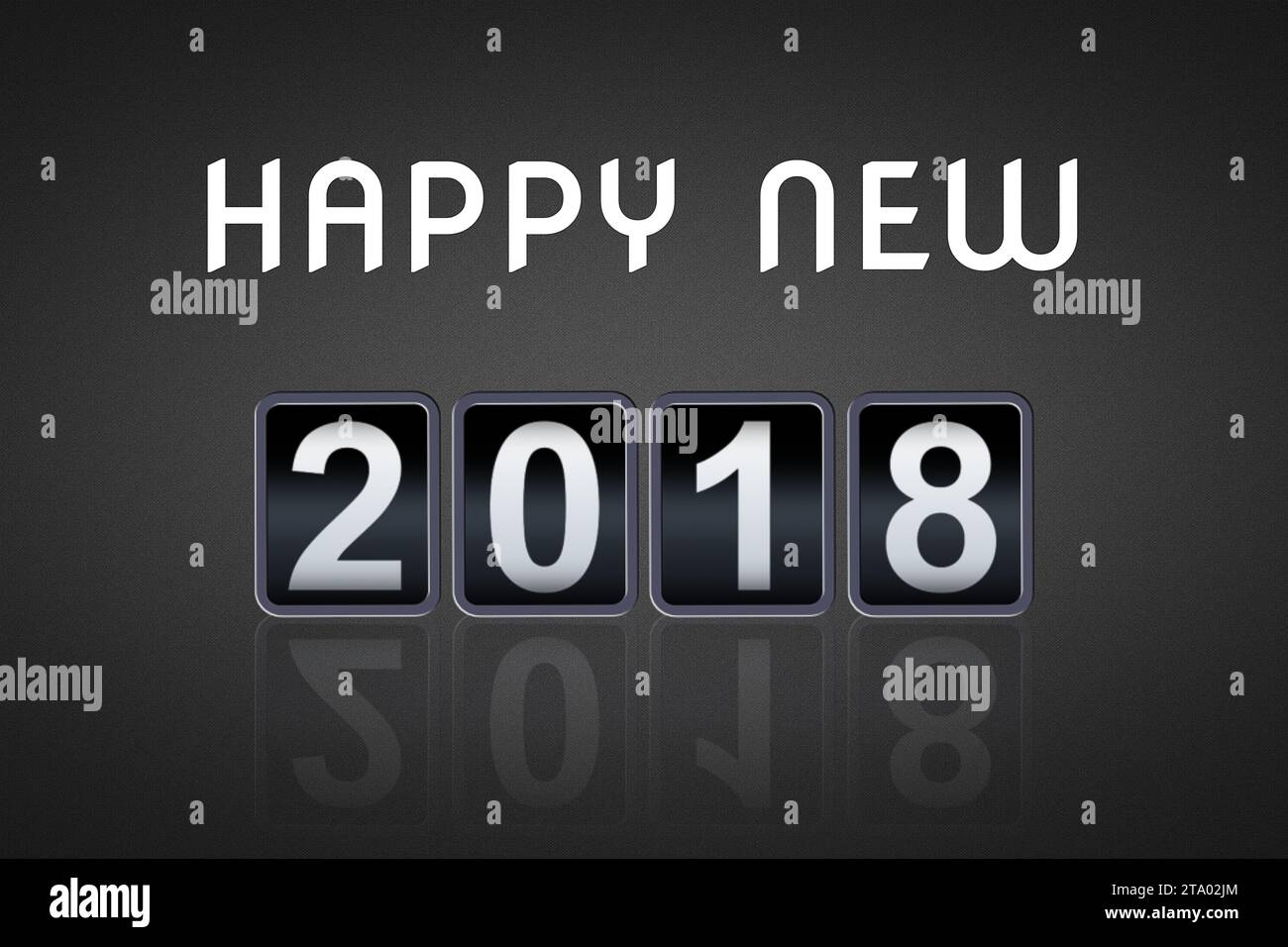 2017 2018 Happy New Year Konzept analoger Vintage Zähler Countdown Timer, Retro Flip Nummernzähler von 2017 bis 2018 Jahre Stockfoto