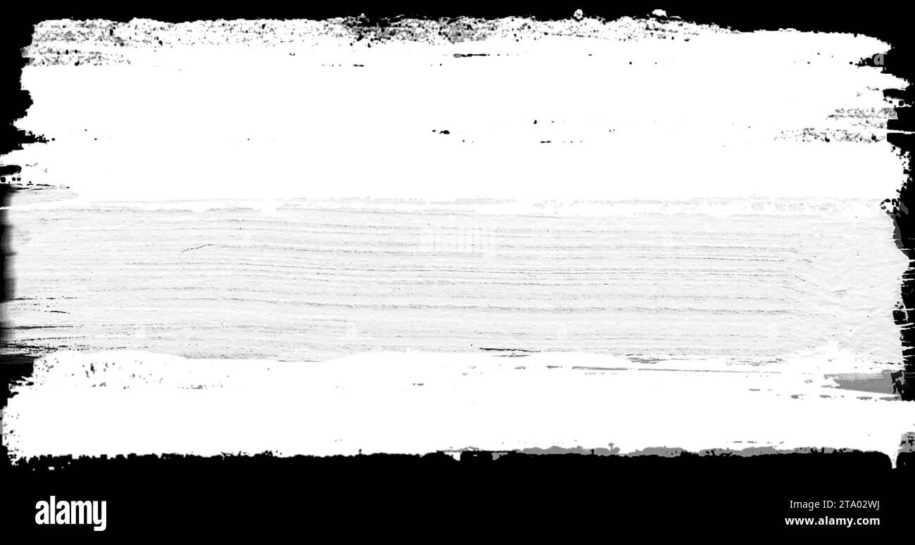 Abstrakter Pinselstrich Schwarzweiß-Übergangshintergrund, Illustration von Farbspritzern Stockfoto