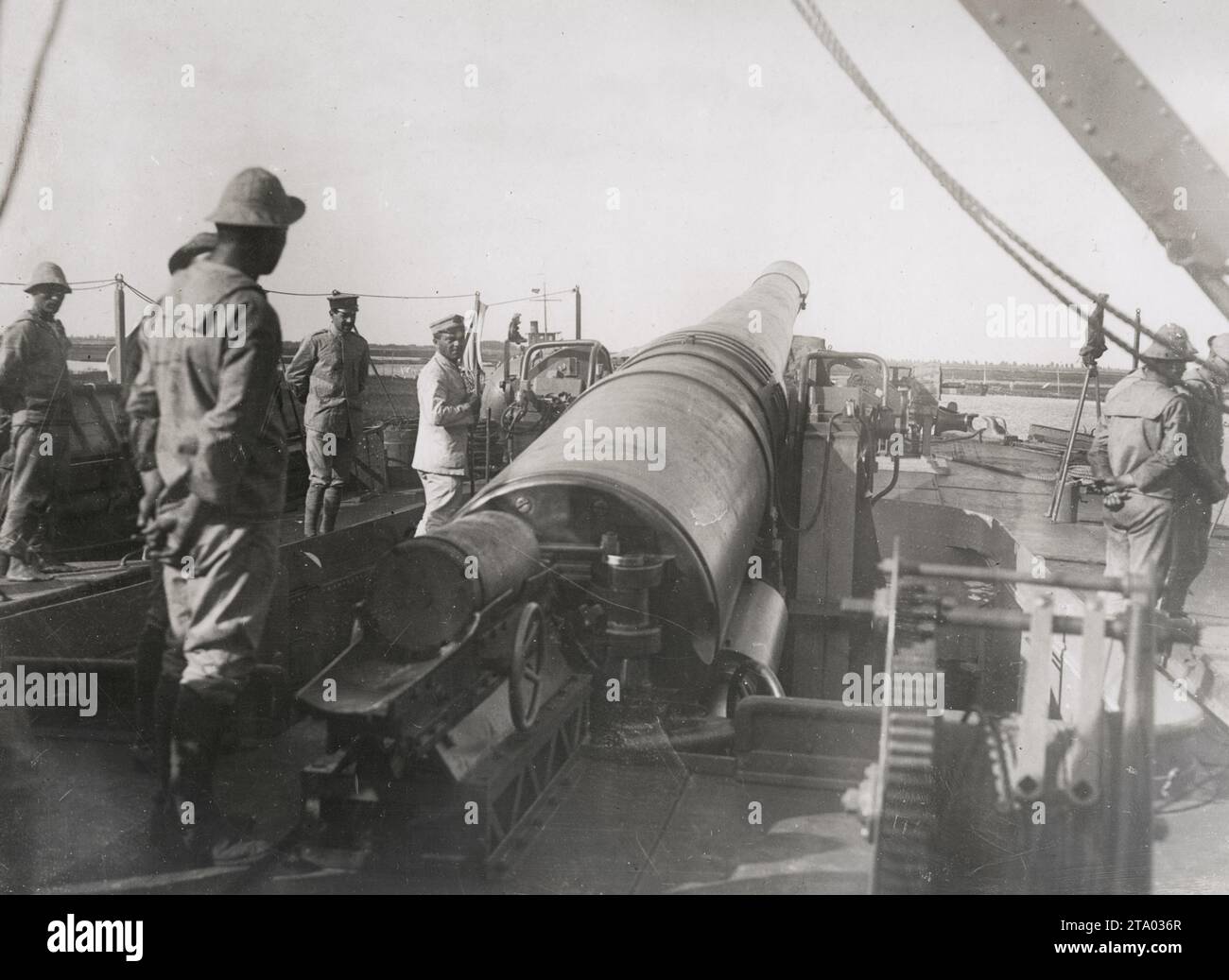 1. Weltkrieg: Kanone auf einem Schiff, Italien Stockfoto