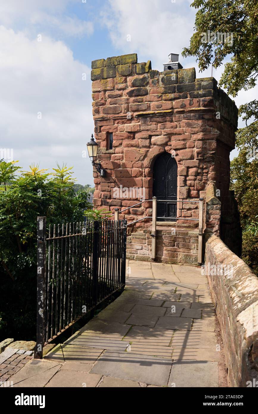 Bonewaldesthorne's Tower an der römischen Stadtmauer Chester England Großbritannien Stockfoto