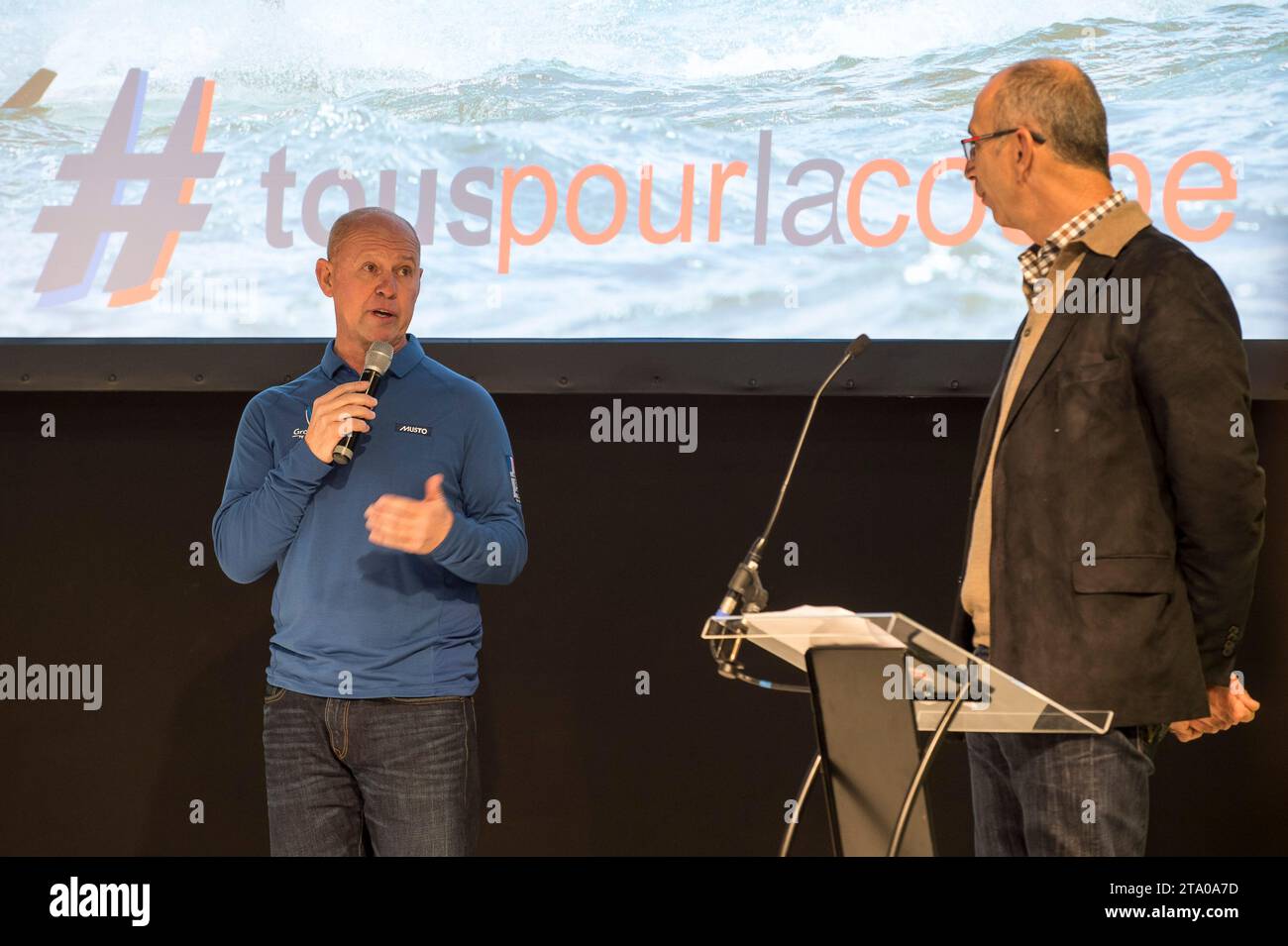 Präsentation des Groupama Team France von Bruno DUBOIS (Teammanager) auf der NAUTIC Boat Show in Paris, Frankreich, am 5. dezember 2015 - Foto Olivier Blanchet / DPPI Stockfoto