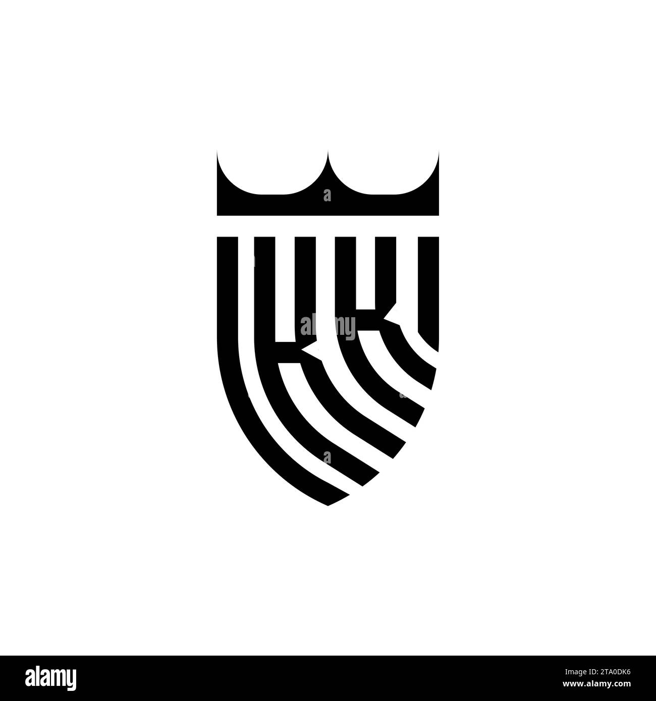 KK Luxury Initial-Logobuchstaben in hochwertigem, professionellem Design, das gut ausdruckt Stock Vektor