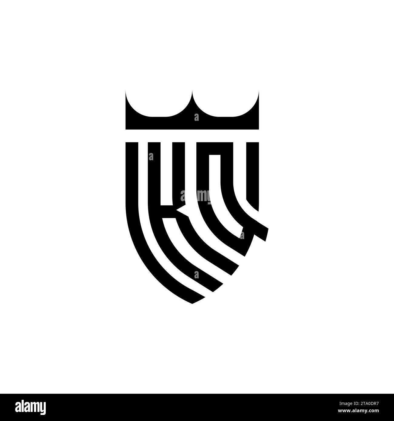 KQ Luxury Initial-Logobuchstaben in hochwertigem, professionellem Design, das gut ausdruckt Stock Vektor