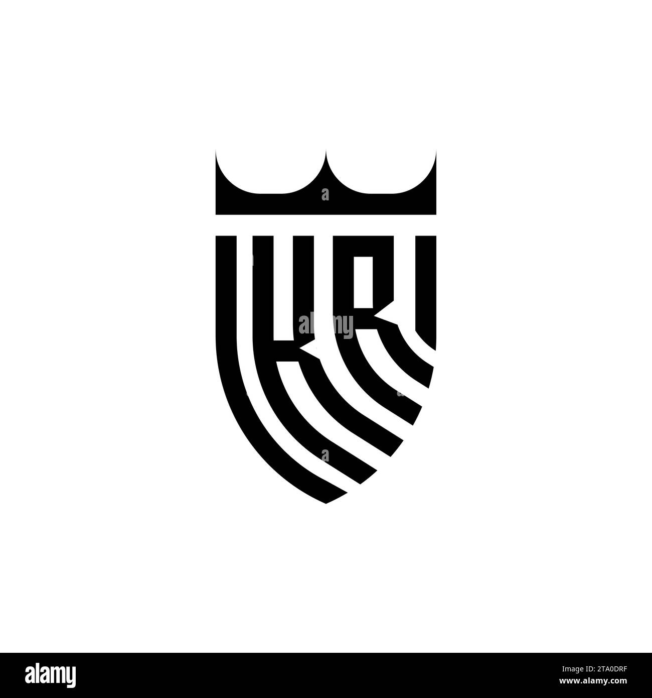 KR Luxury Initial-Logobuchstaben in hochwertigem, professionellem Design, das gut ausdruckt Stock Vektor