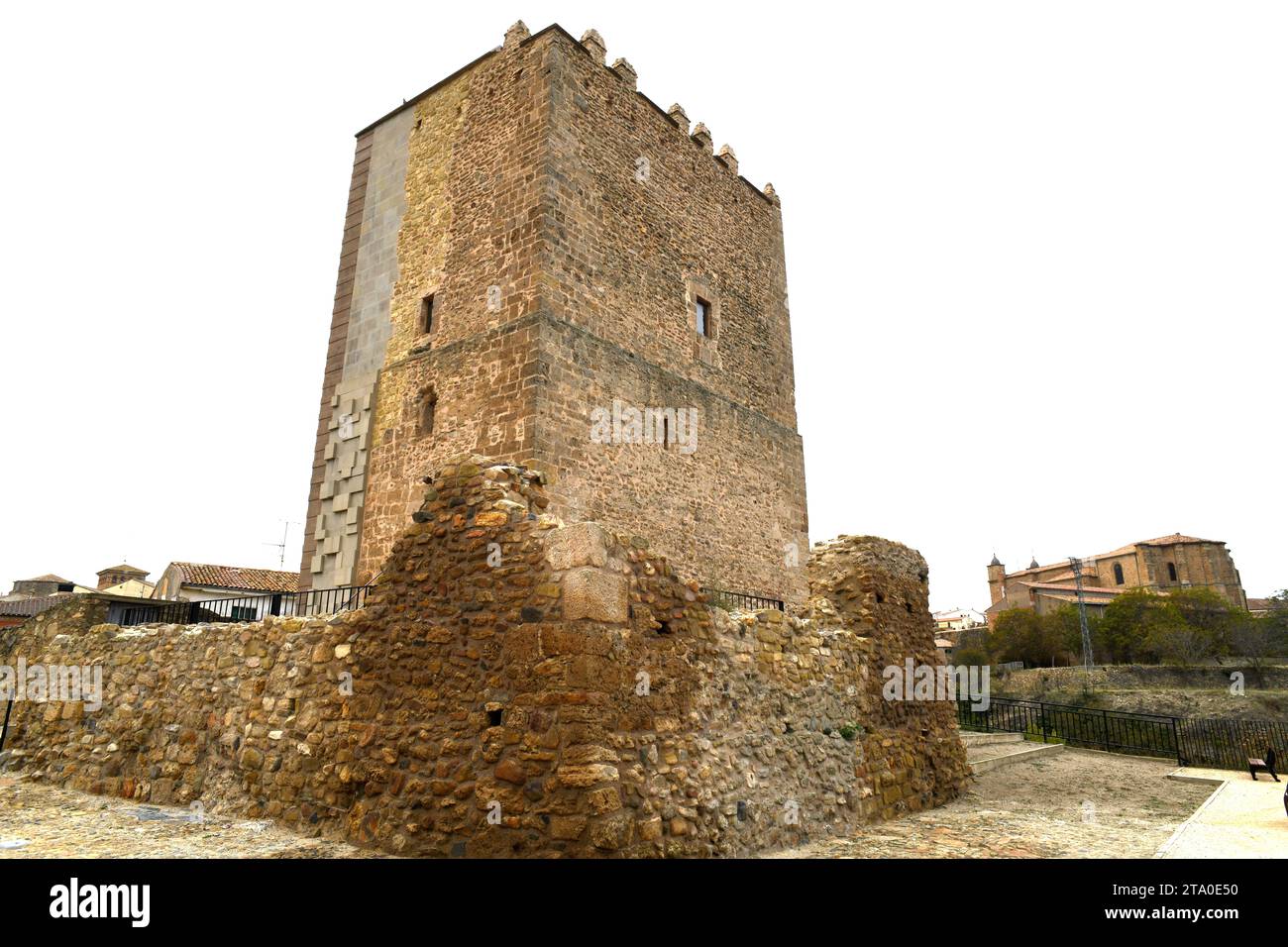 Ágreda, berber-Donjon von La Muela (9. Jahrhundert). Soria, Castilla y León, Spanien. Stockfoto