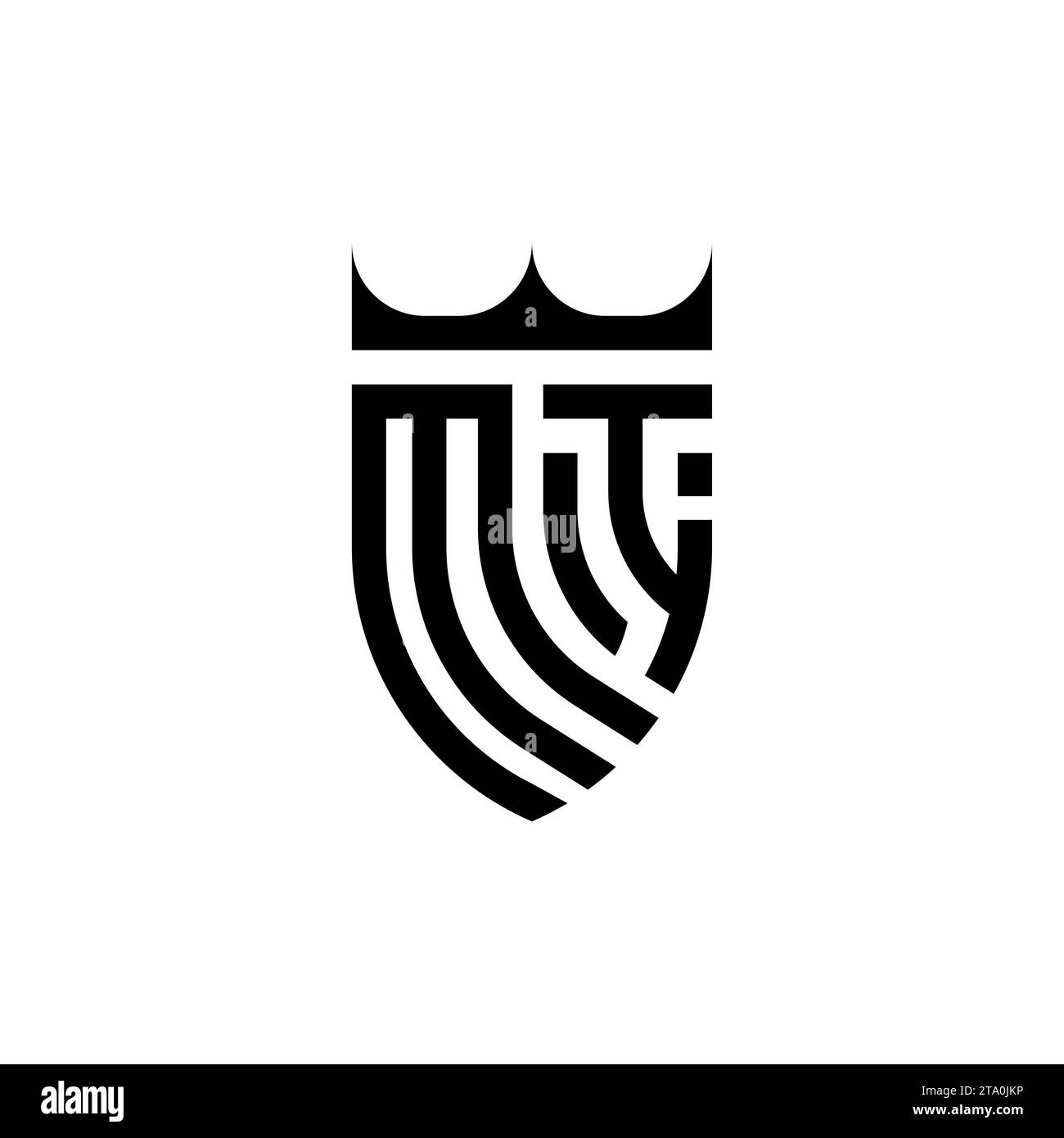 MI Luxury Initial-Logobuchstaben in hochwertigem, professionellem Design, das gut ausdruckt Stock Vektor