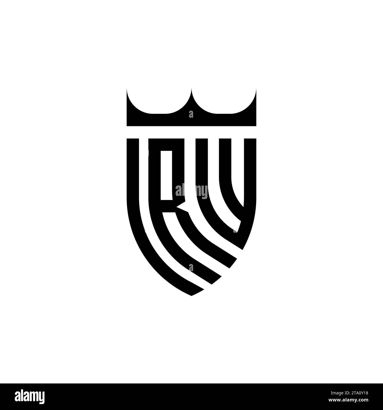 RW Luxury Initial-Logobuchstaben in hochwertigem, professionellem Design, das gut ausdruckt Stock Vektor