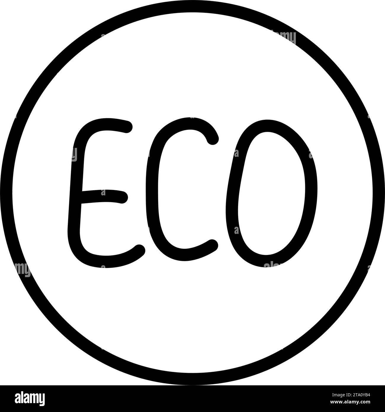 Umweltfreundliches Produktsymbol, Umwelt- oder Naturmaterialien, organischer Stoff, Liniensymbol. Baumwoll-Linienschild. Vektorabbildung. Stock Vektor