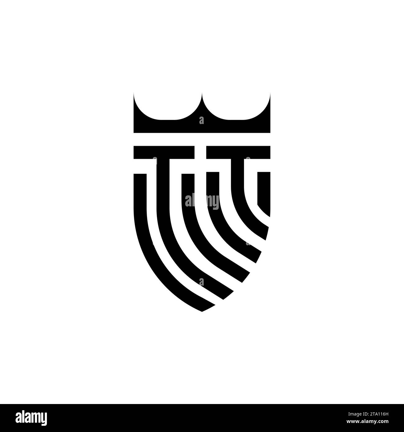 TT Luxury Initial-Logobuchstaben in hochwertigem, professionellem Design, das gut ausdruckt Stock Vektor