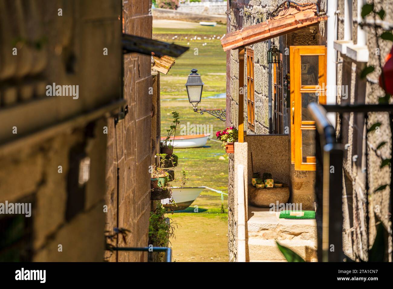 Wunderschöne Altstadt Combarro, Spanien Stockfoto