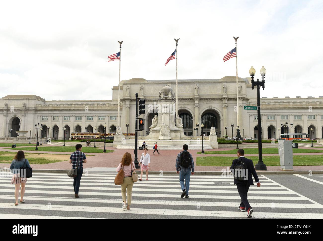 Washington, D.C. – 31. Mai 2018: Menschen in der Nähe der Washington Union Station in Washington, D.C. Stockfoto