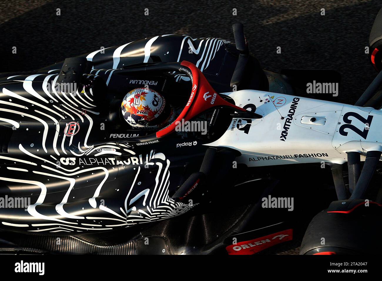 28. November 2023, Yas Marina Circuit, Abu Dhabi, Formel 1 Abu Dhabi Test 2023, im Bild Yuki Tsunoda (JPN), Scuderia AlphaTauri Stockfoto