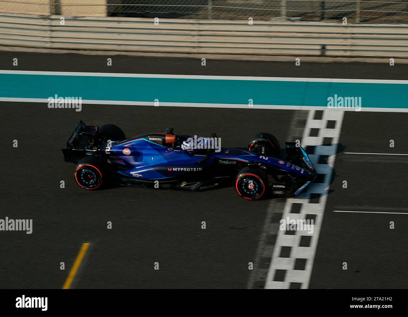 28. November 2023, Yas Marina Circuit, Abu Dhabi, Formel 1 Abu Dhabi Test 2023, im Bild Logan Sargeant (USA), Williams Racing Stockfoto