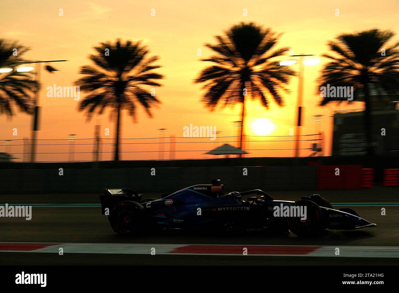 28. November 2023, Yas Marina Circuit, Abu Dhabi, Formel 1 Abu Dhabi Test 2023, im Bild Logan Sargeant (USA), Williams Racing Stockfoto