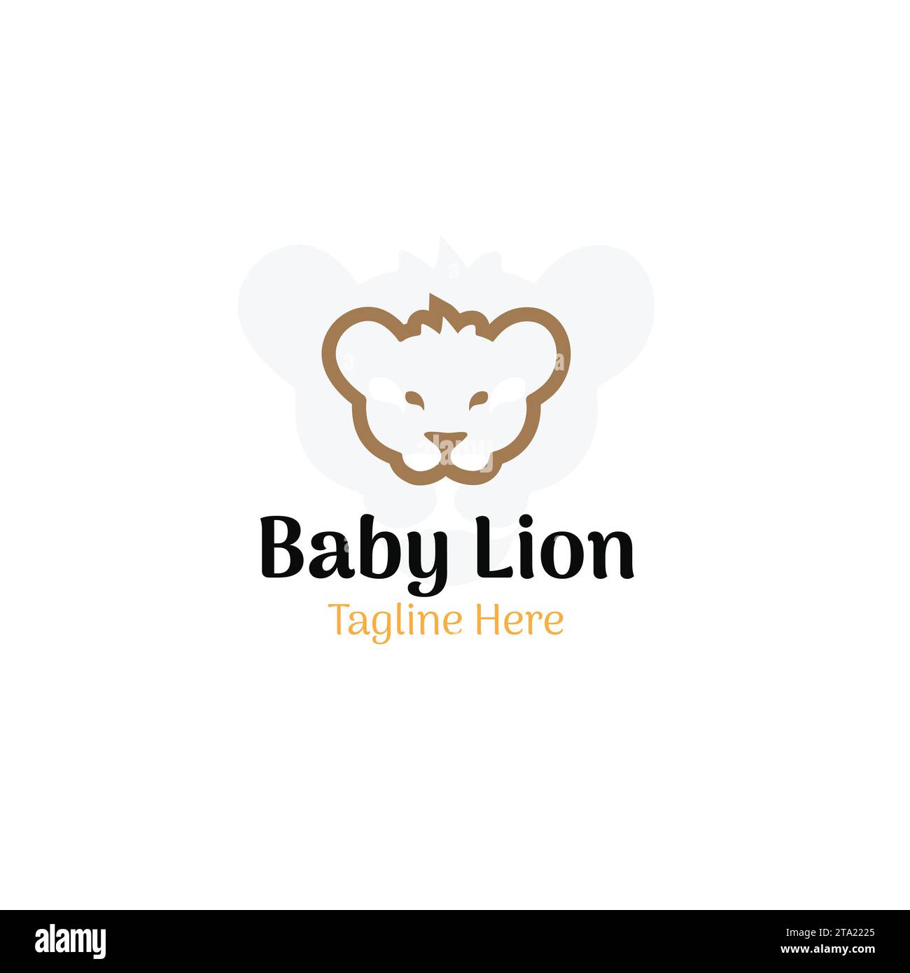 Vektor-Baby-Löwe-Logo, Baby-Shop und Baby-Shop-Logo-Vorlage Stock Vektor