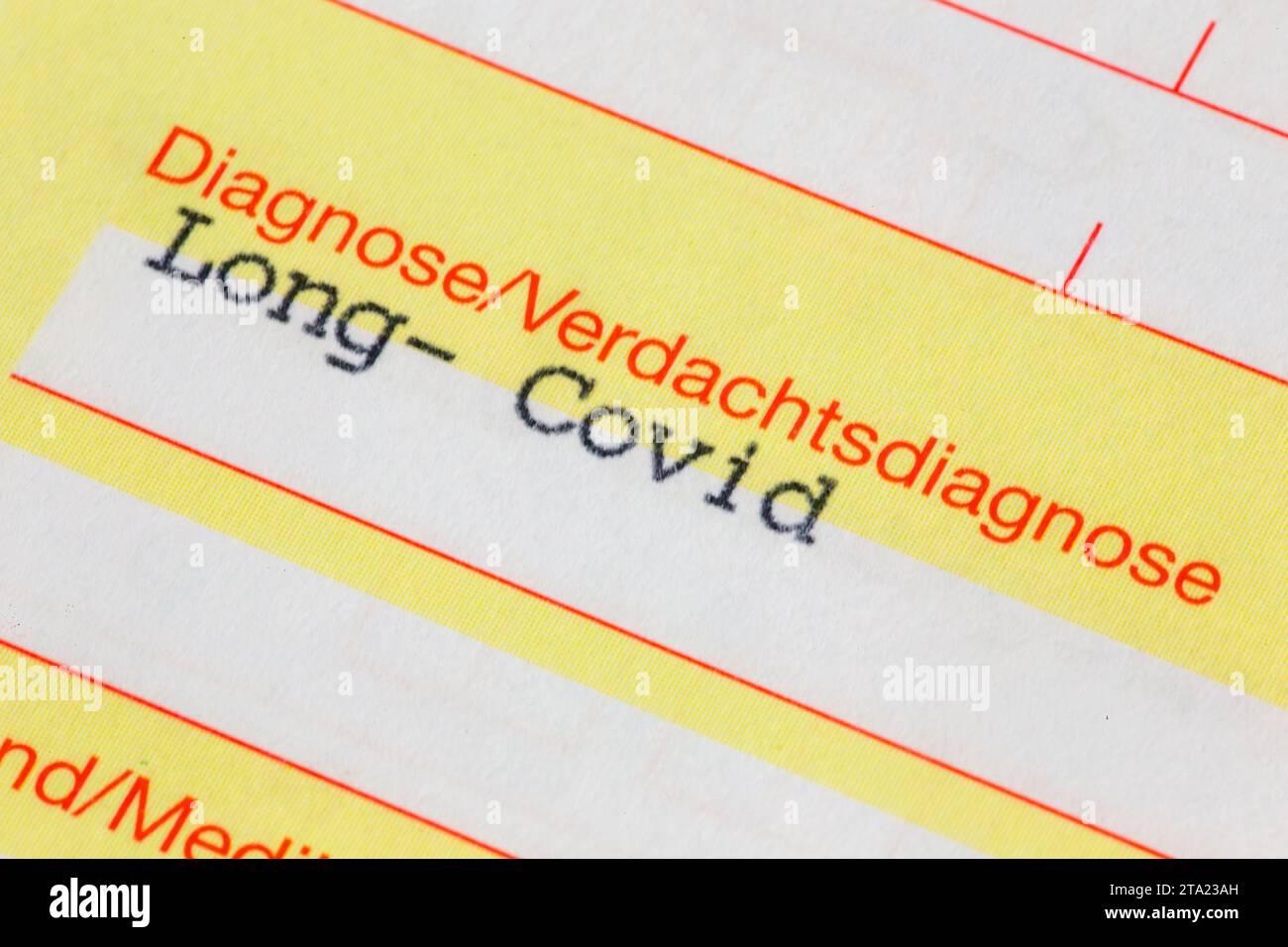 Lange COVID-Diagnose bei ärztlicher Befassung (Deutschland) Stockfoto