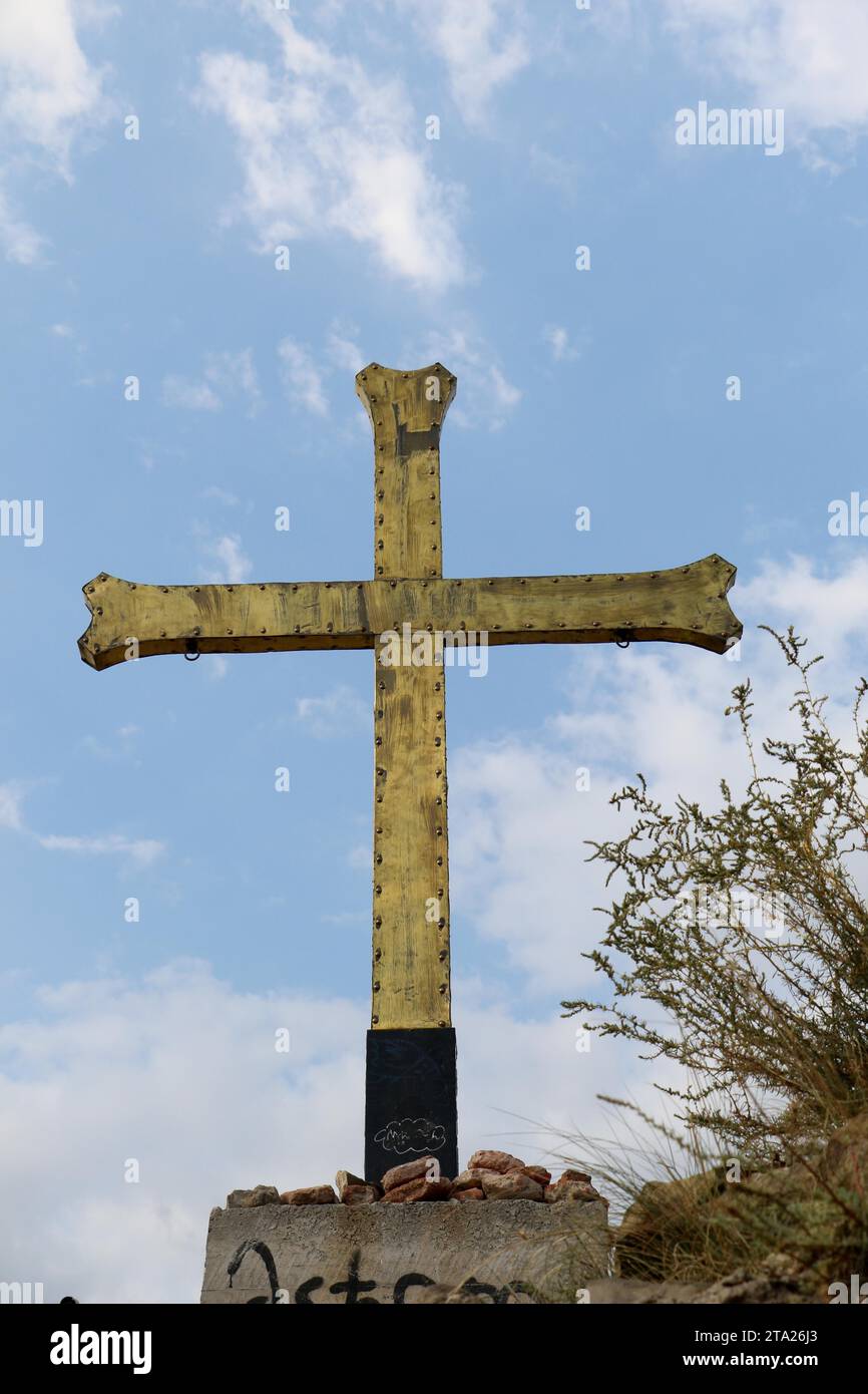 Als religiöses Symbol Cristian cross Symbol Stockfoto