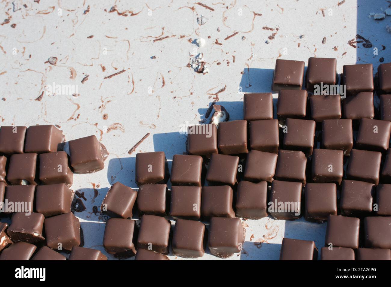 Artisan Chocolate Bar handgemachte Schokolade als gesunde Süßigkeiten Stockfoto
