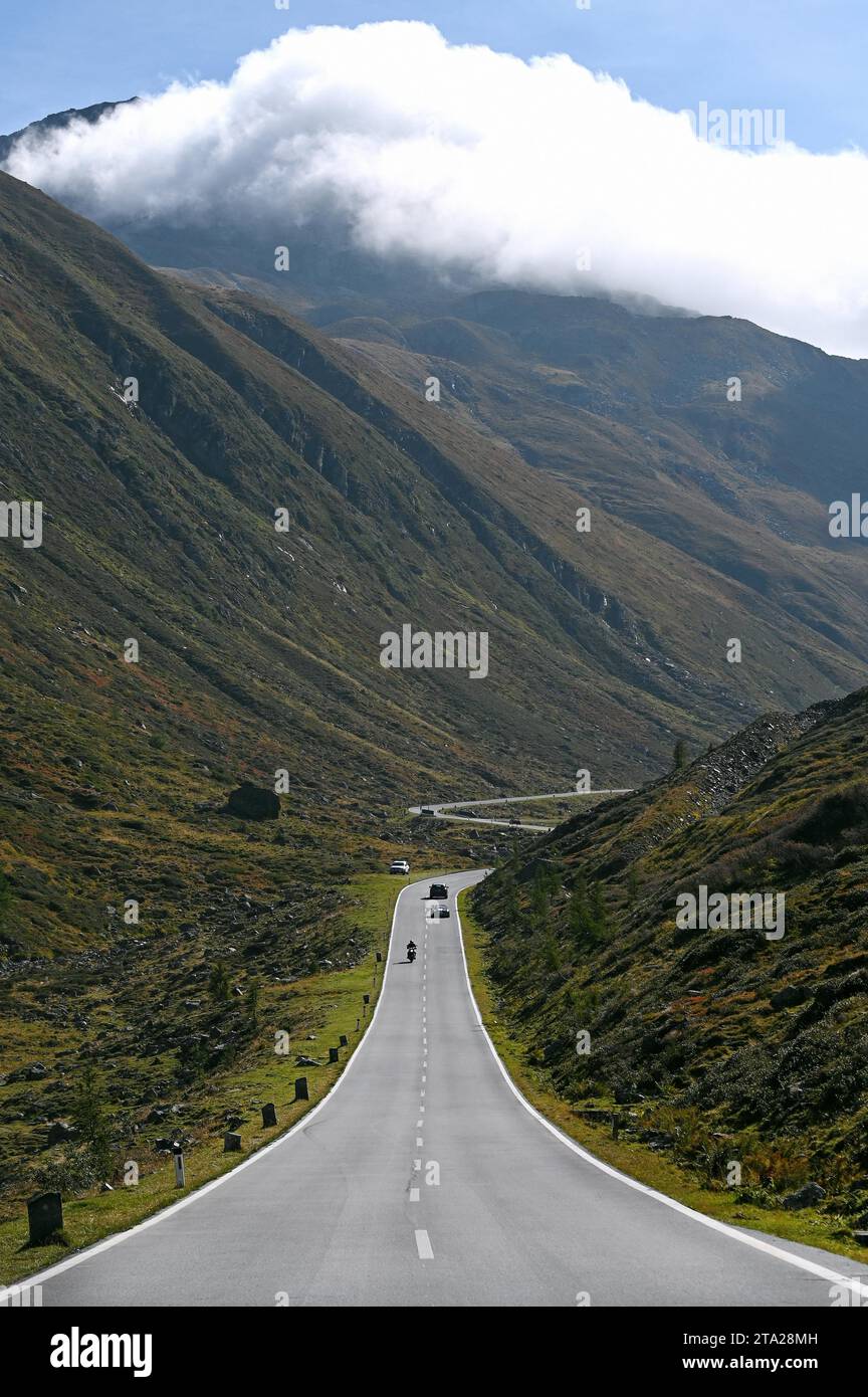 Timmelsjoch Hochalpenstraße zwischen Österreich und Italien Stockfoto