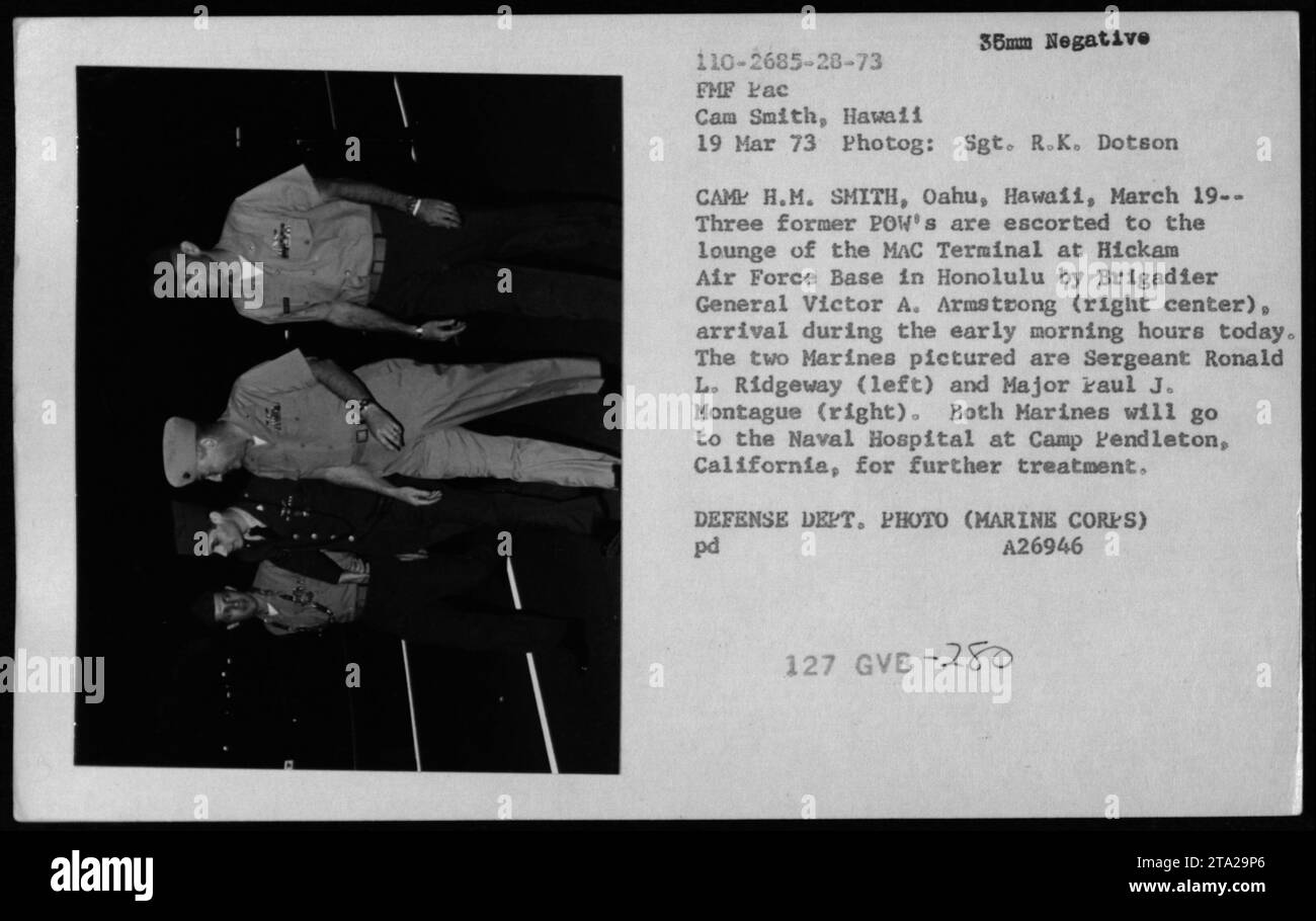 Sergeant Ronald L. Ridgeway und Major Raul J. Montague, ehemalige ...