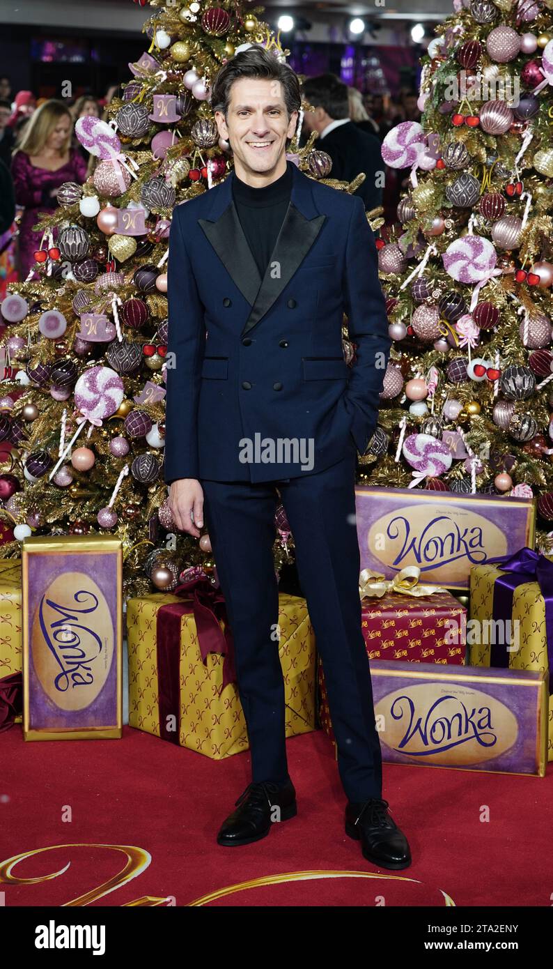 Mathew Baynton kommt zur Weltpremiere von Wonka in der Royal Festival Hall in London. Bilddatum: Dienstag, 28. November 2023. Stockfoto