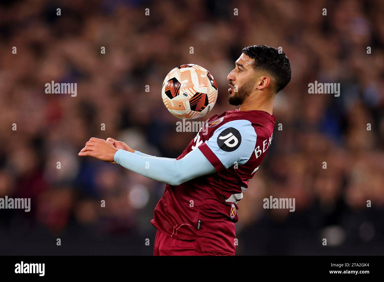 Said Benrahma von West Ham United - West Ham United gegen Olympiakos, UEFA Europa League, London Stadium, Großbritannien - 9. November 2023 Stockfoto