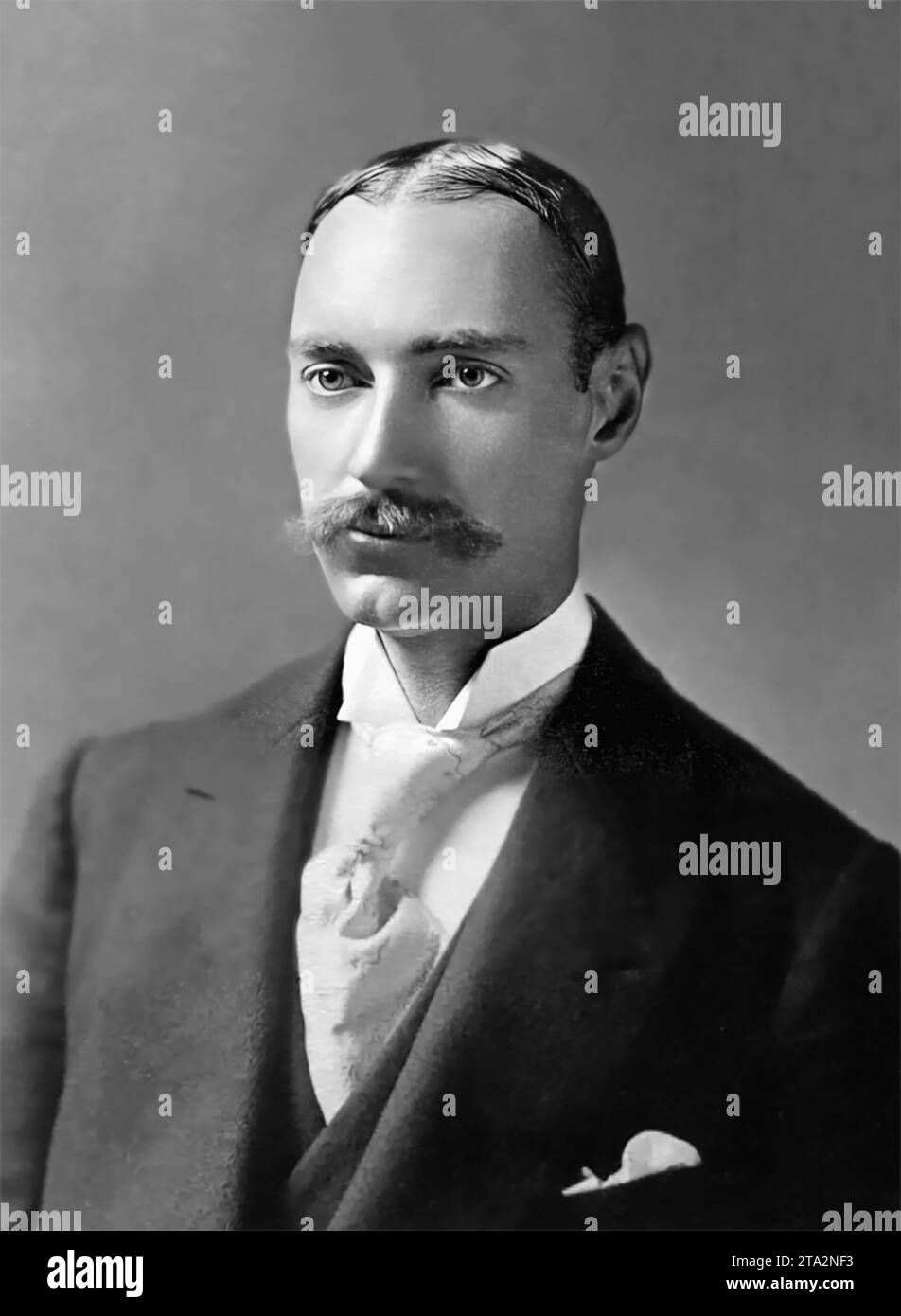 John Jacob Astor IV. (1864–1912), der amerikanische Geschäftsmagnat, der beim Untergang der Titanic starb. Hochformat ca. 1895 Stockfoto