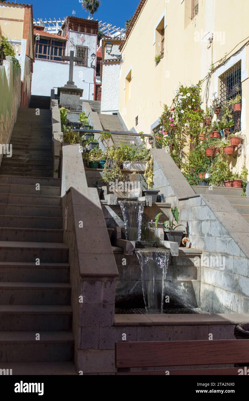 Fuente de la Escalinata en Teror, Gran Canaria Stockfoto