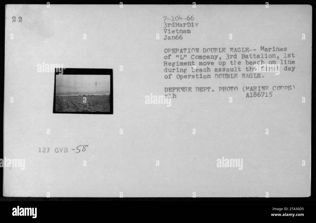 Marines der 'L' Kompanie, 3. Bataillon, 1. Regiment, die während der