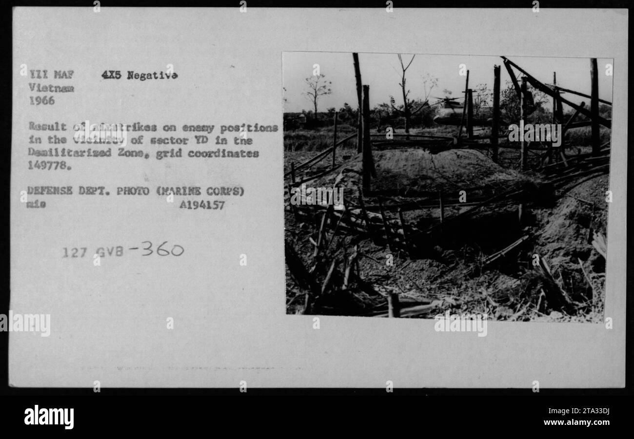 Zerstörte Vietnam-Cong-Tunnel und Höhlen in der entmilitarisierten Zone ...