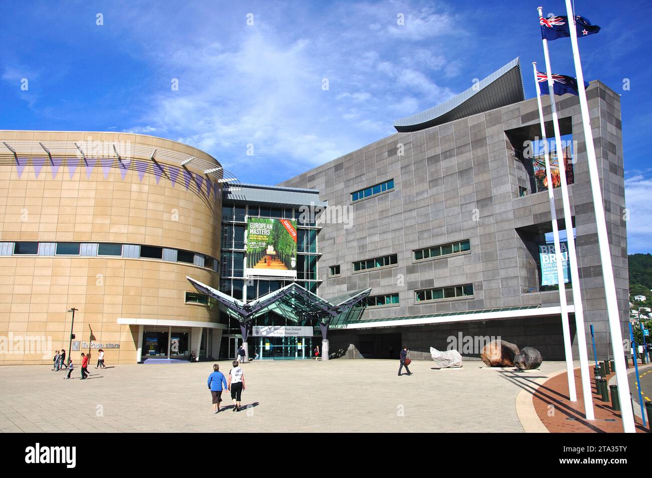 Das Museum of New Zealand Te Papa Tongarewa, Cable Street, Wellington, Neuseeland Stockfoto