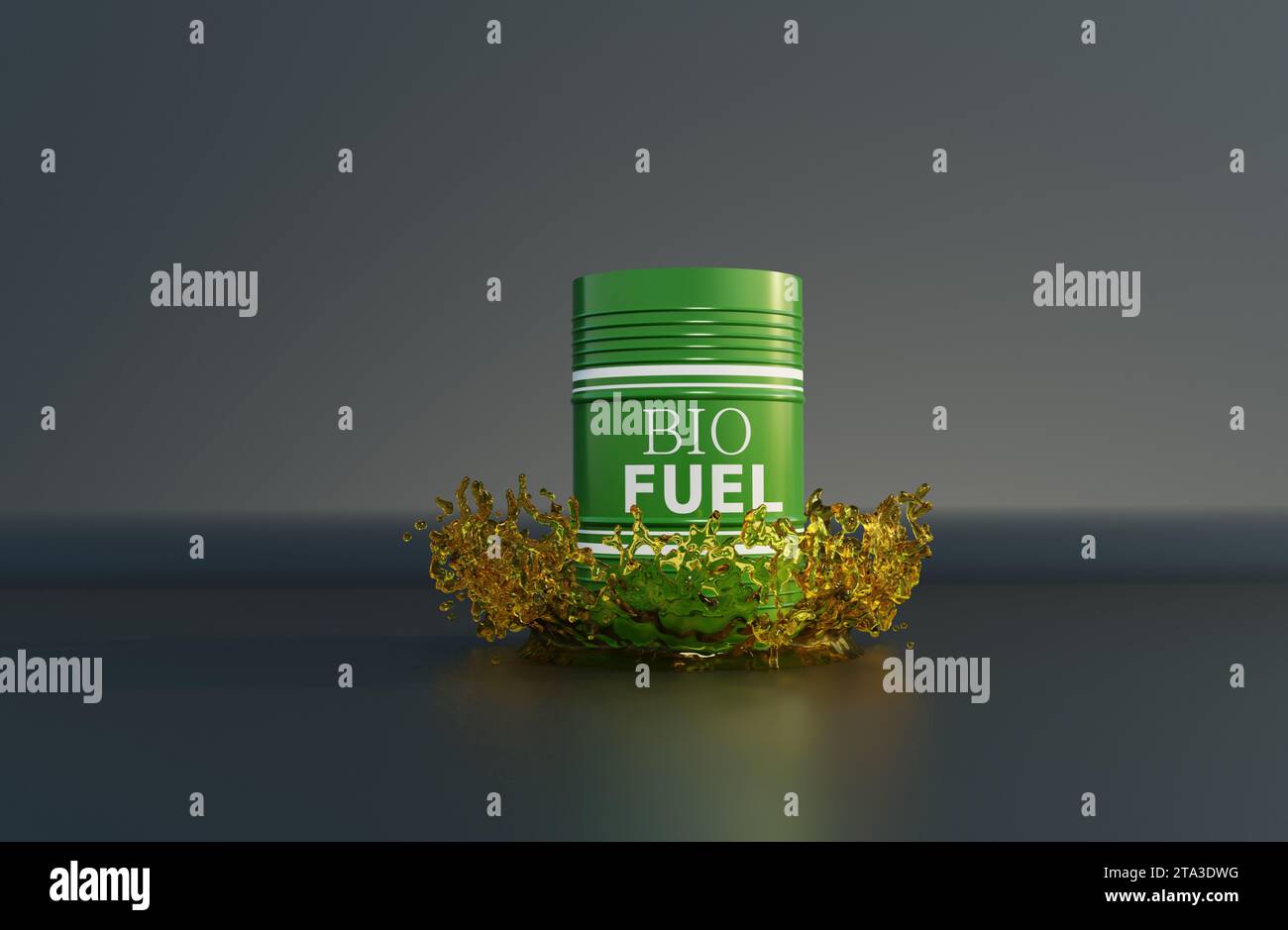 E-Fuel, Bio Fuel, Green Fuel in a Fass Stockfoto