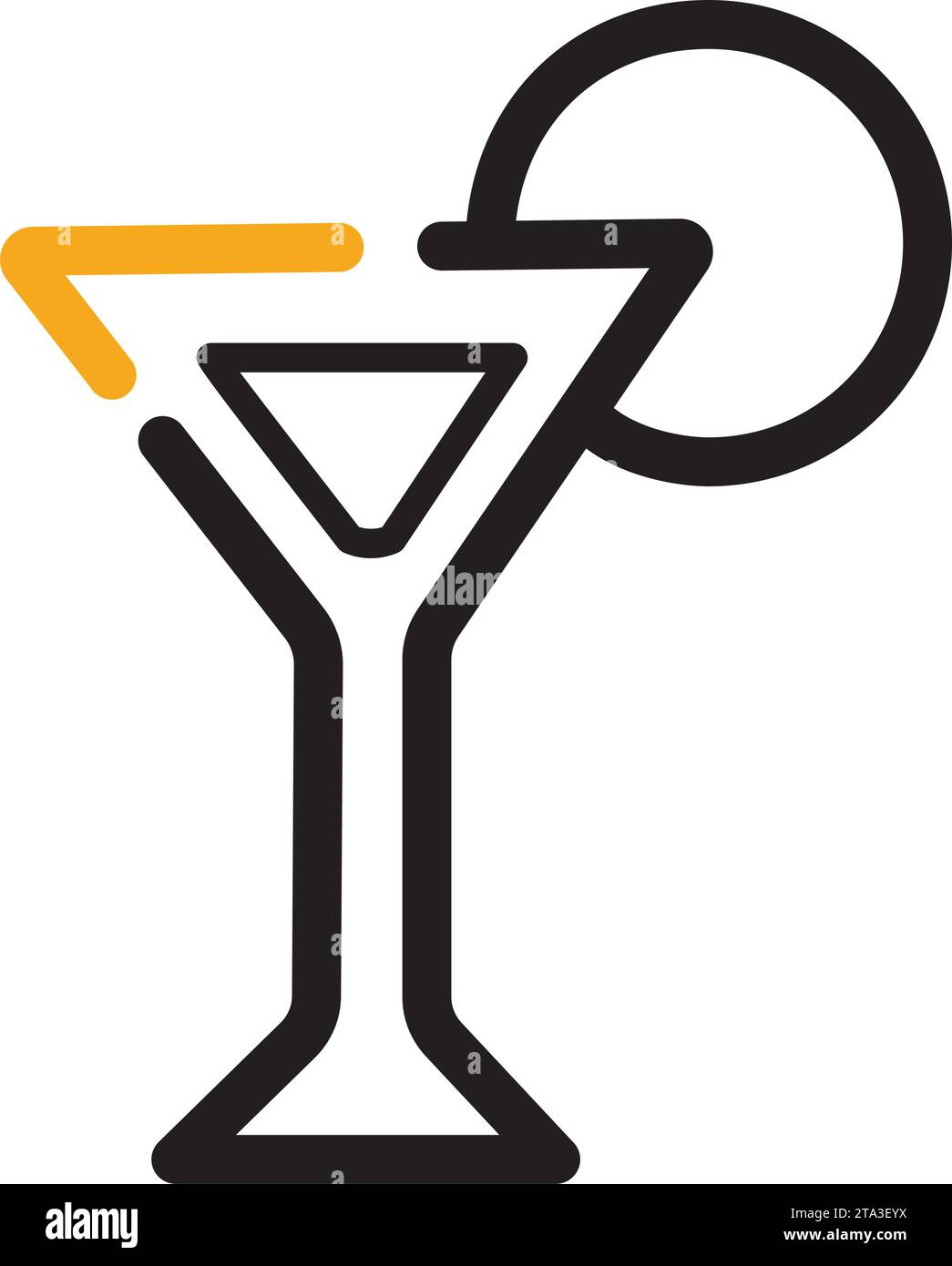 Isolierter Sommer-Cocktail-Icon flaches Design Vektor Stock Vektor