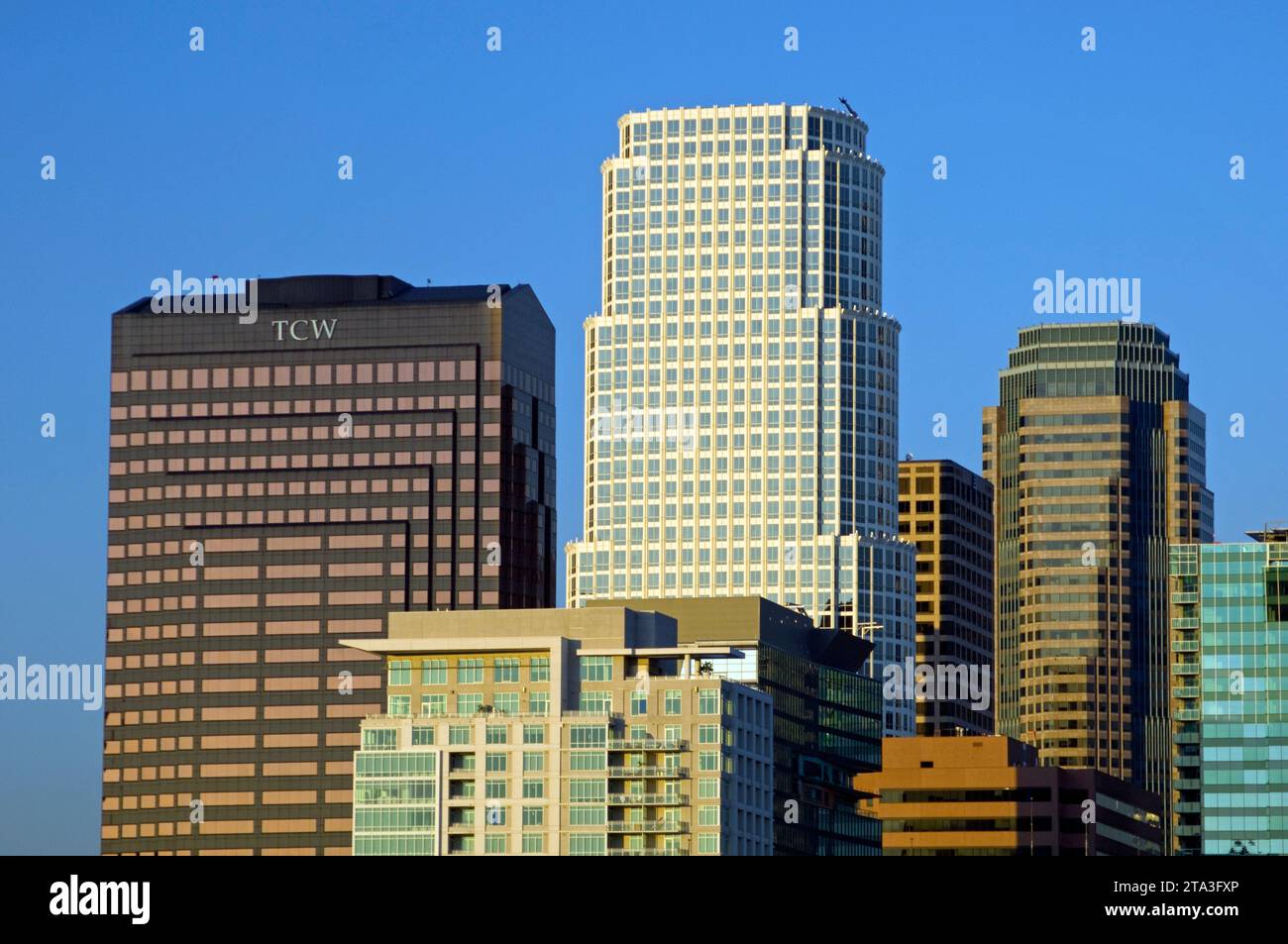 Skyline von Downtown Los Angeles, Kalifornien, USA Stockfoto