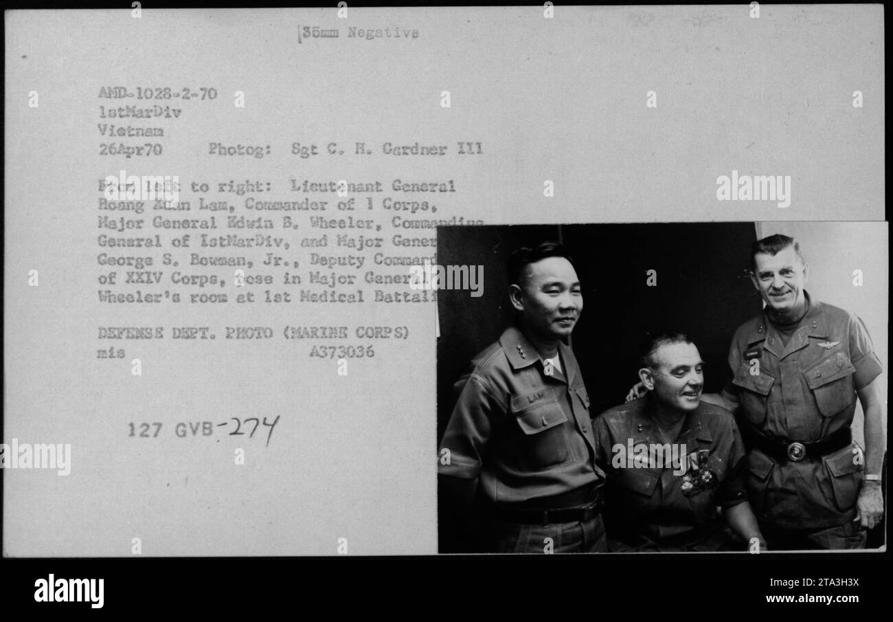 Generalleutnant Hoang Xuan Lam, Kommandeur des 1. Korps, Major General ...