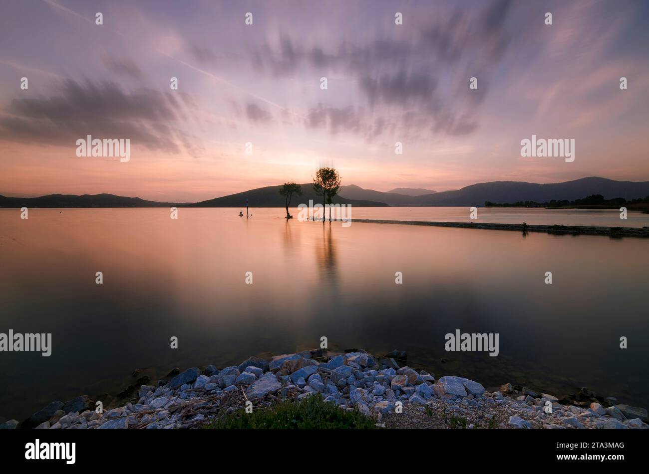 Kastoria See Griechenland Stockfoto