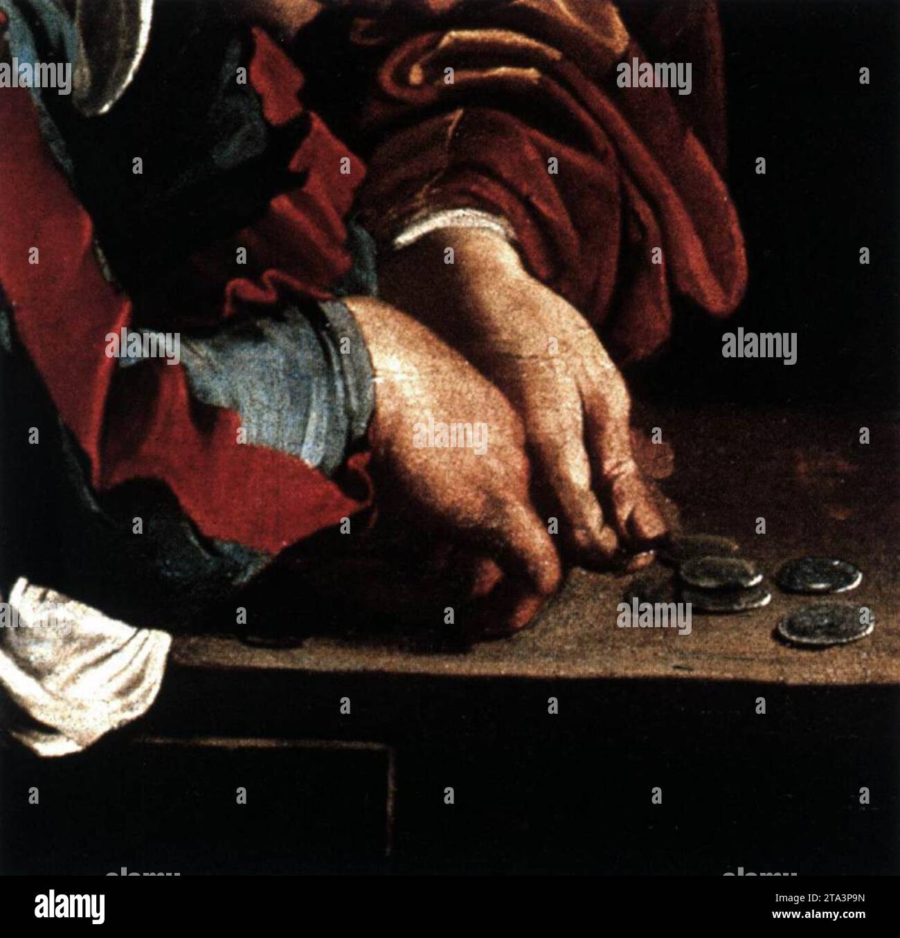 Die Berufung des Heiligen Matthäus (Detail) 1599-1600 von Caravaggio Stockfoto