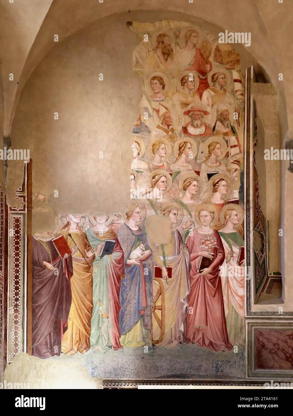 Weibliche Heilige - von Jacopo Di Cione Stockfoto