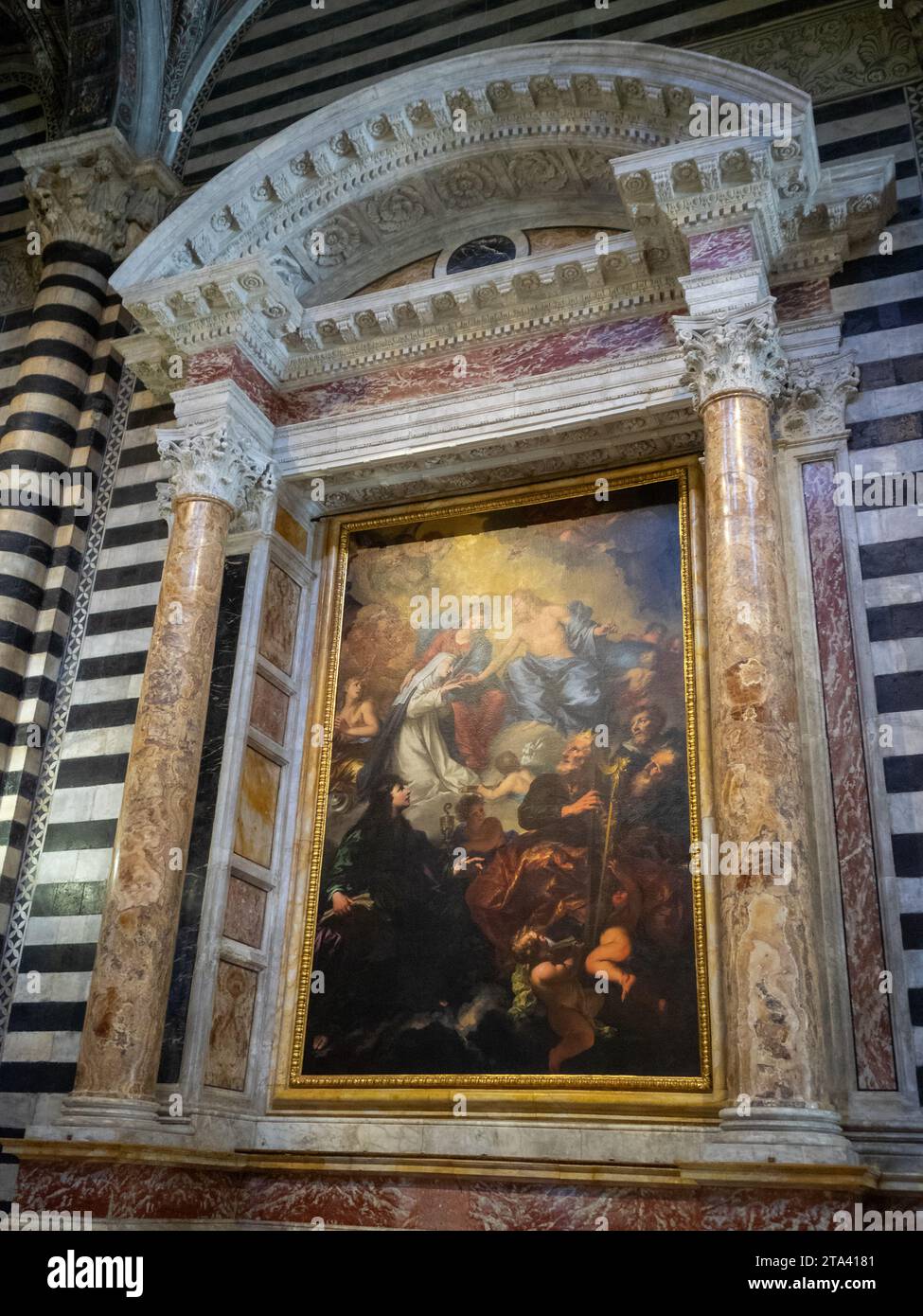 Mystische Heirat der Heiligen Katharina durch Pier Dandini, Kathedrale von Siena Stockfoto